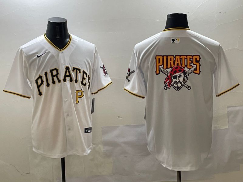 Men Pittsburgh Pirates Blank White Game 2025 Nike MLB Jersey style 4